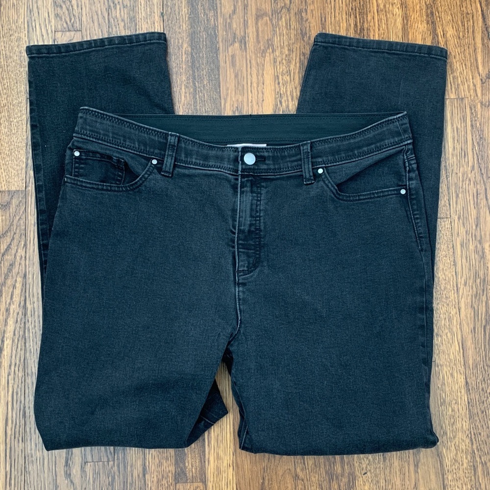 Chico’s Jeans Fabulously Slimming Black Size 14 Short - Picture 3 of 14